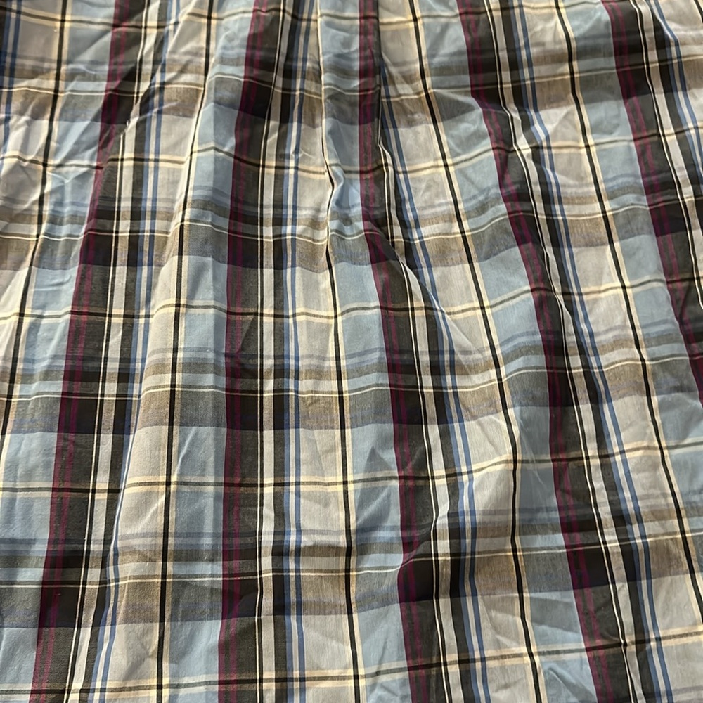 Saddlebred Blue White Purple Plaid Long Sleeve Button Down Mens Shirt XXL - Picture 9 of 13